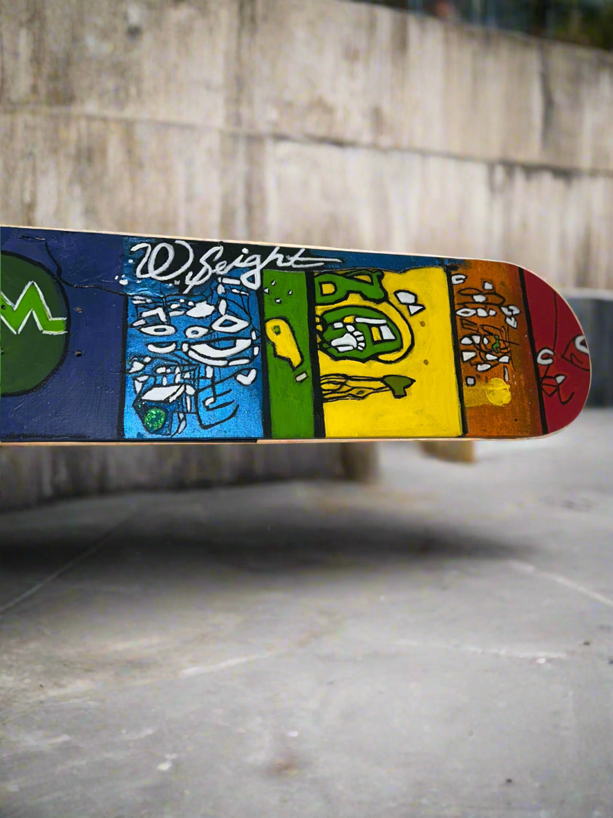 7 Origin skateboard deck wall decor